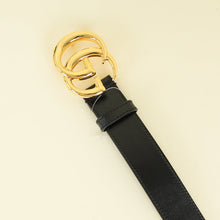 Gucci Black Double G Buckle 30mm Belt 34