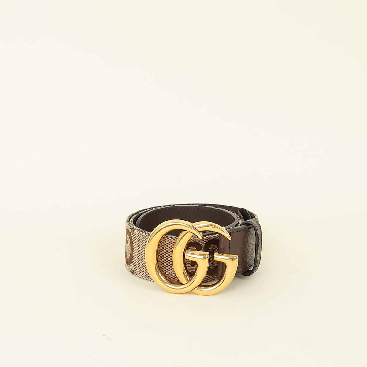 Gucci Brown Double G Wide Belt 30