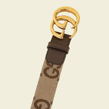 Gucci Brown Double G Wide Belt 30