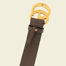 Gucci Brown Double G Wide Belt 30