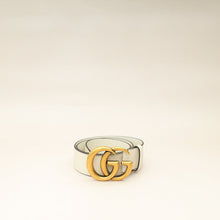Gucci White Marmont Wide 4mm Belt 30