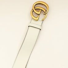 Gucci White Marmont Wide 4mm Belt 30