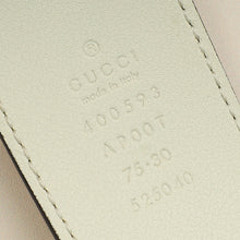 Gucci White Marmont Wide 4mm Belt 30