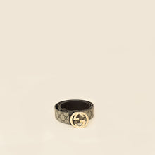 Gucci Bicolor GG Supreme Interlocking G Buckle Belt 36