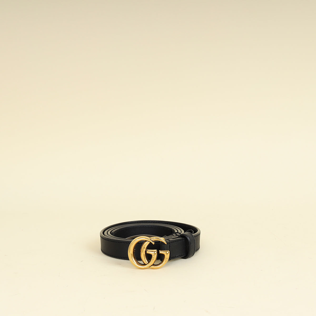 Gucci Black GG Marmont Thin Belt 34