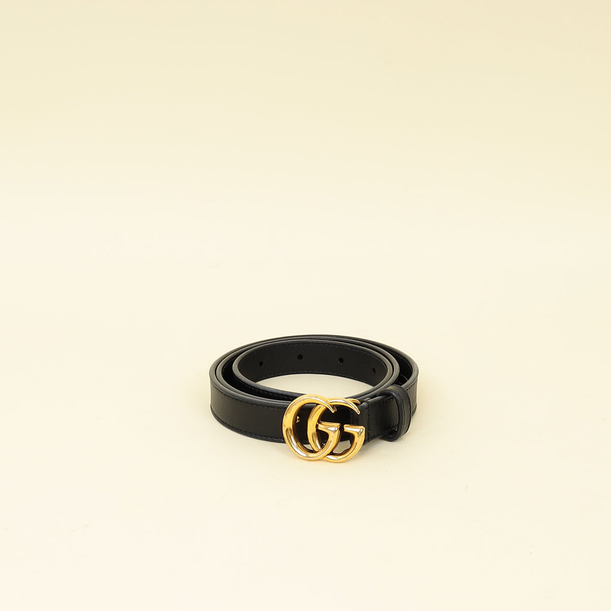 Gucci Black GG Marmont Thin Belt 30