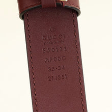 Gucci Burgundy Zumi Buckle Belt 34