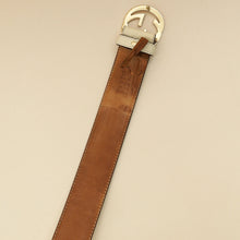 Gucci Cream Interlocking G Guccissima Belt 32