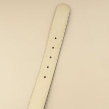 Gucci Cream Interlocking G Guccissima Belt 32