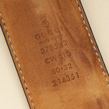 Gucci Cream Interlocking G Guccissima Belt 32