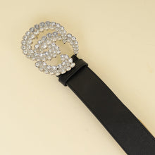 Gucci Black Double G Crystal Belt 32