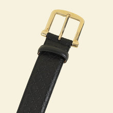 Gucci Black Microguccissima Buckle Belt 32