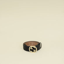 Gucci Black Interlocking G Buckle Belt 36