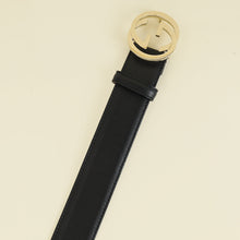 Gucci Black Interlocking G Buckle Belt 36