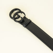 Gucci Black GG Marmont Wide Belt 28