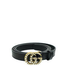 Gucci Black Double G Pearl 20mm Belt 40
