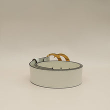 Gucci White Double G Buckle 40mm Belt 30