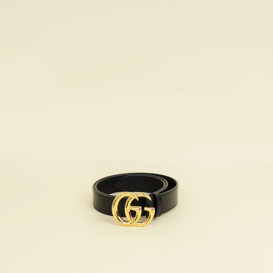 Gucci Black GG Marmont Thin Belt 34