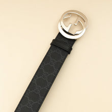 Gucci Bicolor GG Supreme Interlocking G Buckle Belt 38