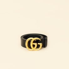 Gucci Black GG Marmont Wide Belt 42