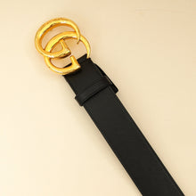 Gucci Black GG Marmont Wide Belt 42