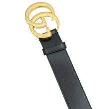 Gucci Black GG Marmont Wide Belt 34