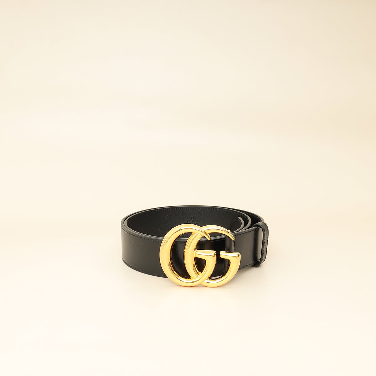 Gucci Black GG Marmont Wide Belt 34
