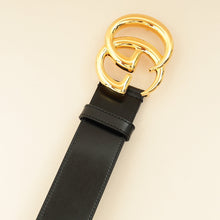 Gucci Black GG Marmont Wide Belt 34