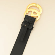 Gucci Black GG Marmont Wide Belt 34