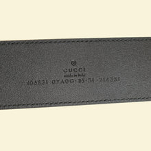 Gucci Black GG Marmont Wide Belt W/ Shiny Buckle 34