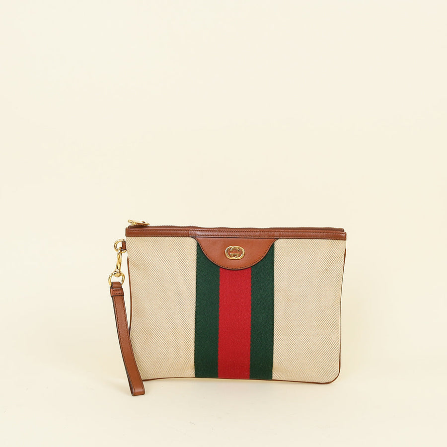 Gucci Brown Ophidia Pouch