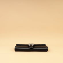 Gucci Black Satin Crystal Dionysus Clutch