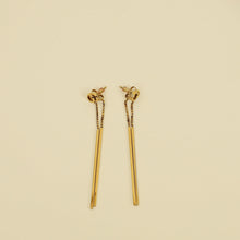 Gucci 18K Yellow Gold Running G Drop Long Earrings