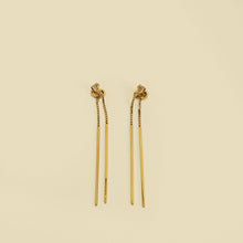 Gucci 18K Yellow Gold Running G Drop Long Earrings