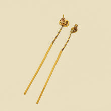 Gucci 18K Yellow Gold Running G Drop Long Earrings