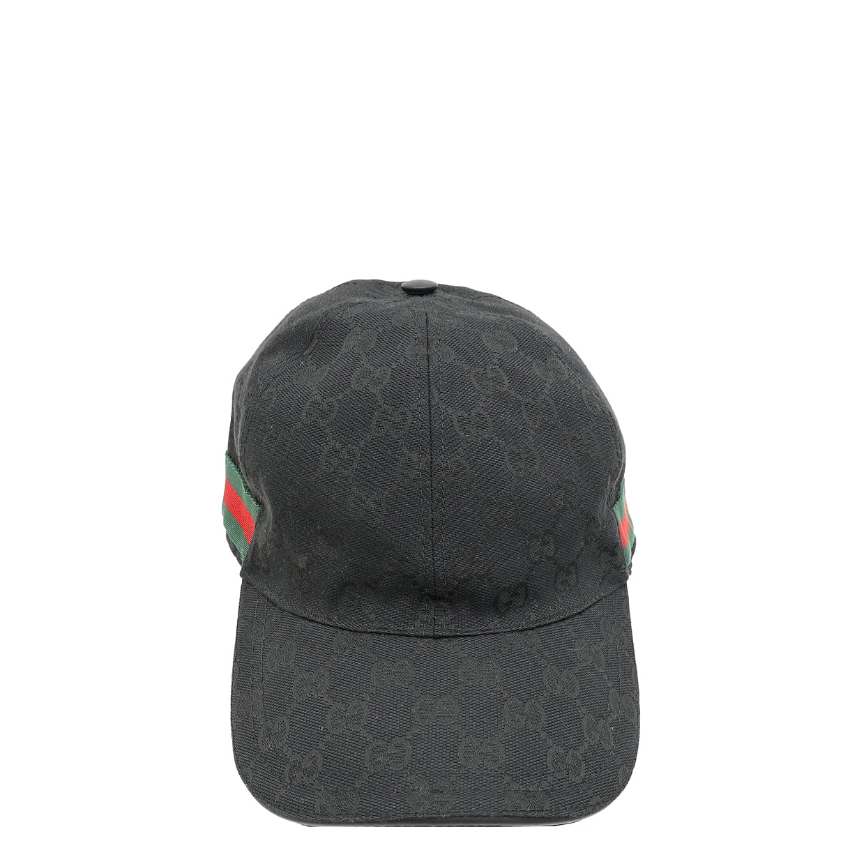 Gucci Black GG Web Baseball Hat