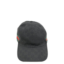 Gucci Black GG Web Baseball Hat