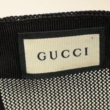 Gucci Black GG Nylon Net Medium Baseball Hat