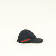 Gucci Black GG Web Baseball Hat