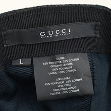 Gucci Black GG Web Baseball Hat
