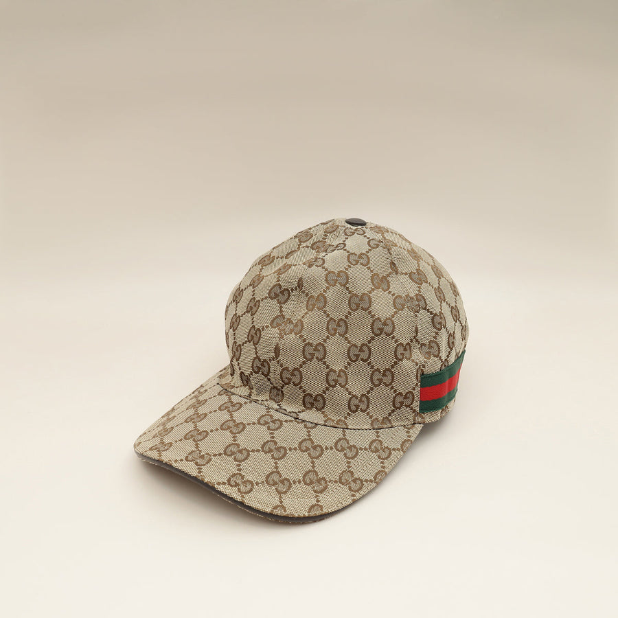 Gucci Ebony GG Web Baseball Hat