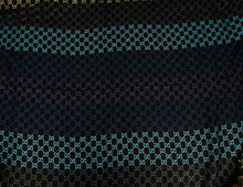 Gucci Black Multicolor Rainbow GG Wool Lane Scarf 130