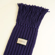 Gucci Dark Indigo Knit Wool Scarf