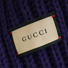 Gucci Dark Indigo Knit Wool Scarf