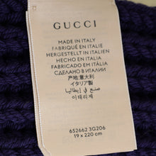 Gucci Dark Indigo Knit Wool Scarf
