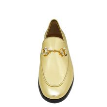 Gucci Gold Jordaan Crystal Loafer 37