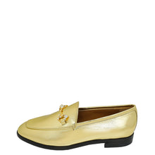 Gucci Gold Jordaan Crystal Loafer 37