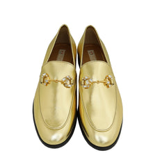 Gucci Gold Jordaan Crystal Loafer 37