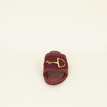 Gucci Burgundy Horsebit Flat Slides 41