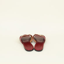 Gucci Burgundy Horsebit Flat Slides 41